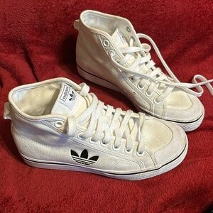 adidas White High-Top Sneakers